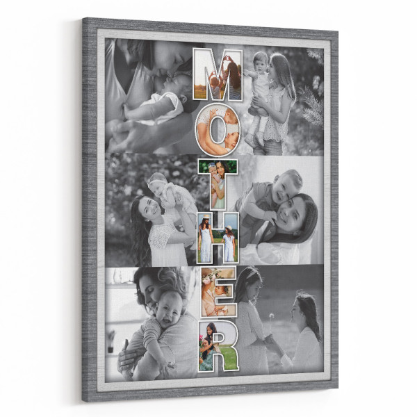 Mother Art Custom Photo Collage Canvas Print