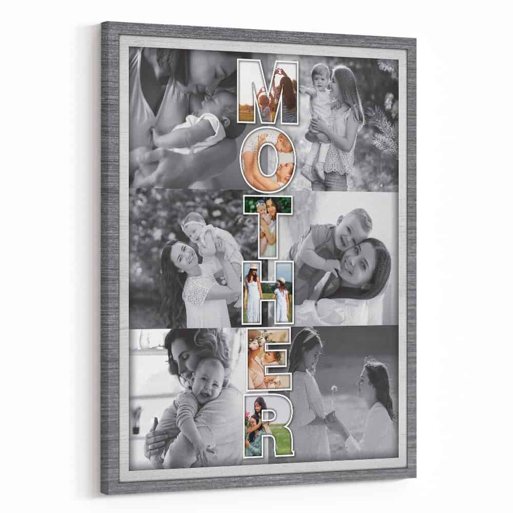 Mother Art Custom Photo Collage Canvas Print