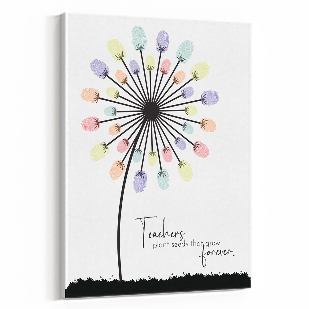 Teachers Plant Seeds That Grow Forever Fingerprint Art