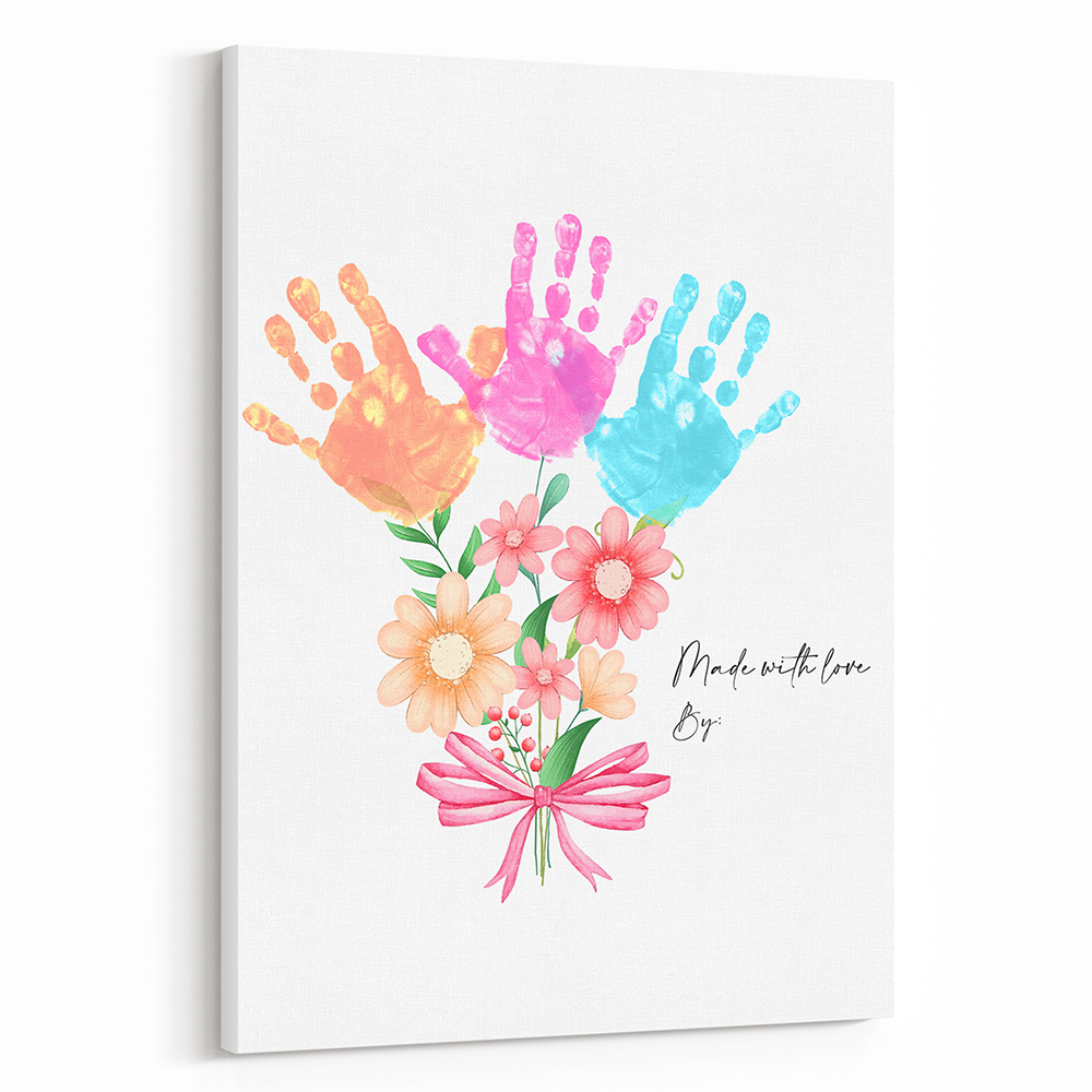 Custom Valentine Art Print Handprint