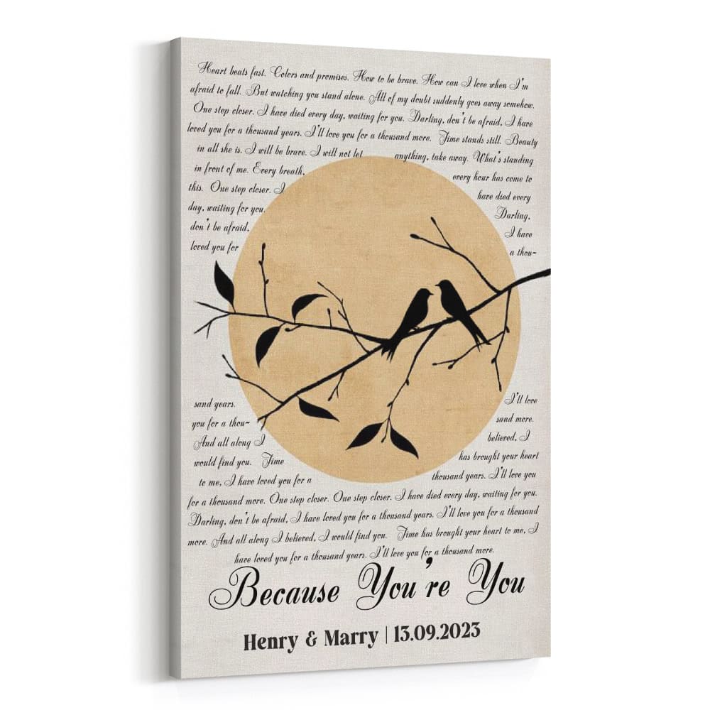 Soft Lemon: 2024 Trending Color Song Lyrics Canvas