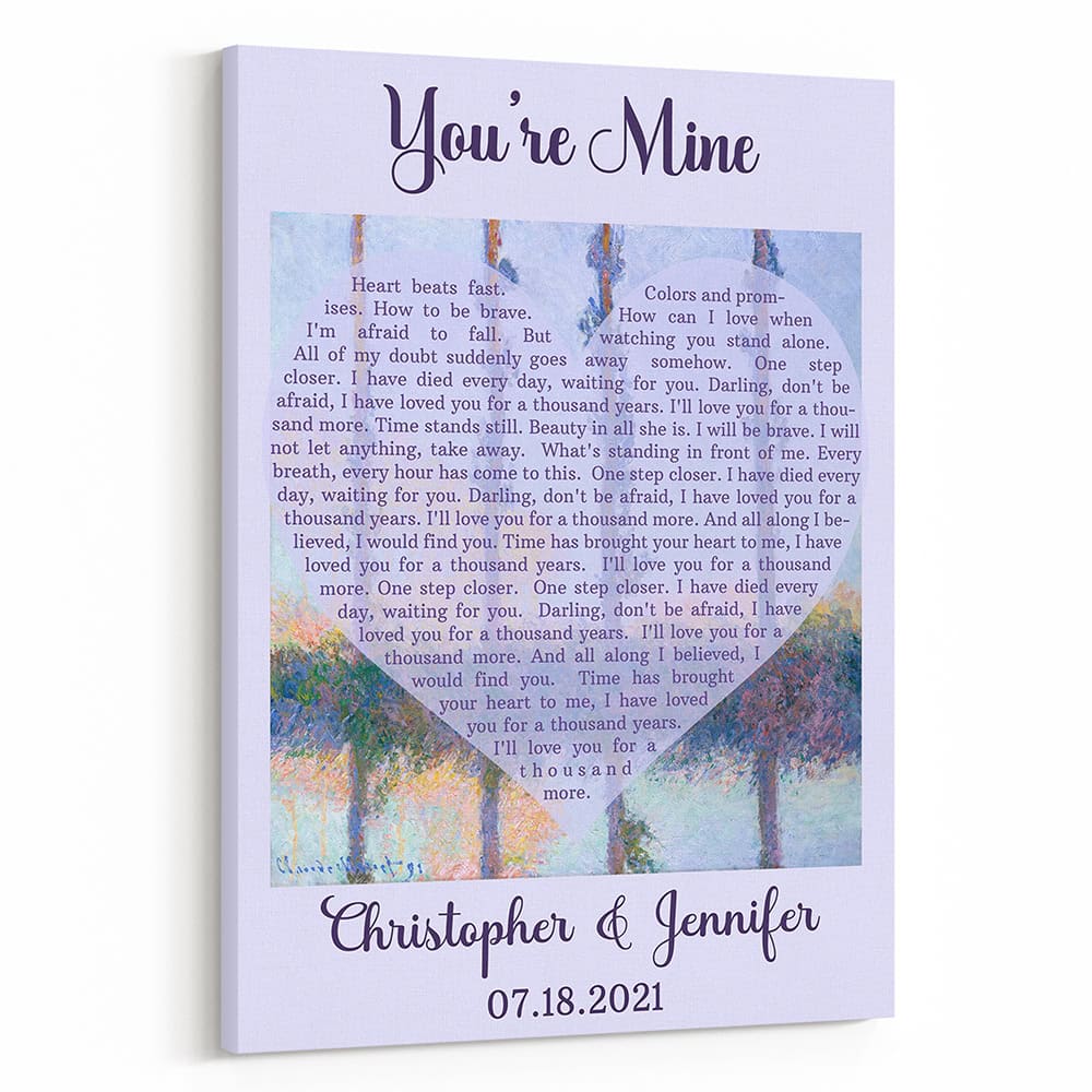 Claude Monet – The Four Trees 1891 Custom Song Lyrics Art Print