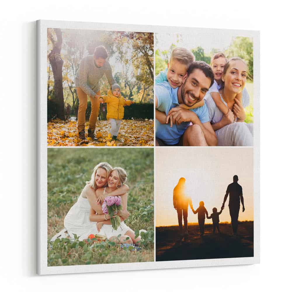 Four-Quadrant Collage Custom Canvas Print