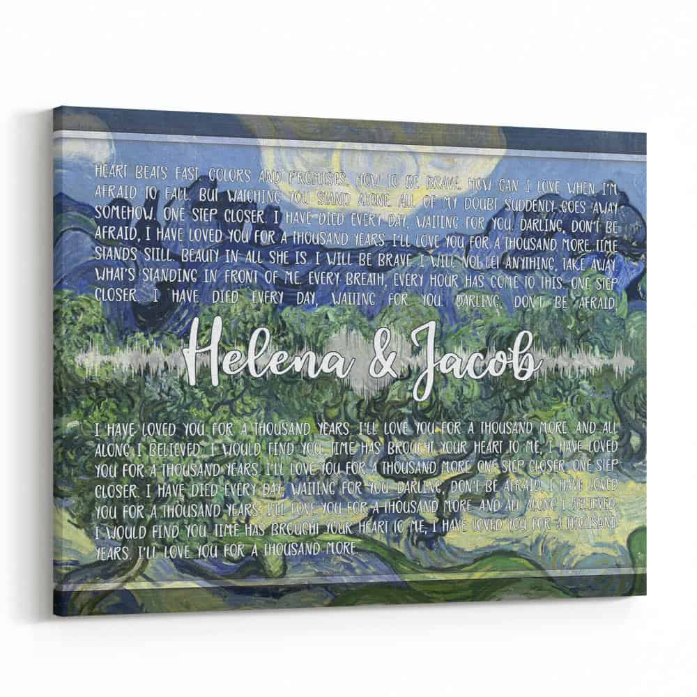 Vincent Van Gogh’s Olive Trees With the Alpilles Song Lyrics Canvas Art