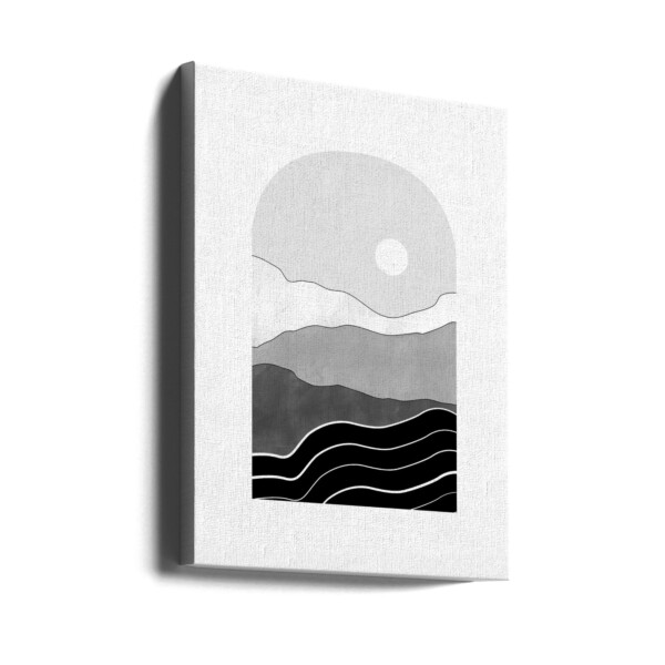 3x4 Aspectratioblackwhite4 Geometric  Night Canvas Art