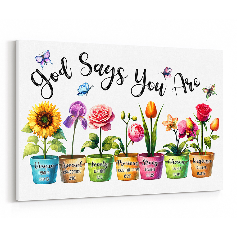 God Says You Are Unique Canvas Print