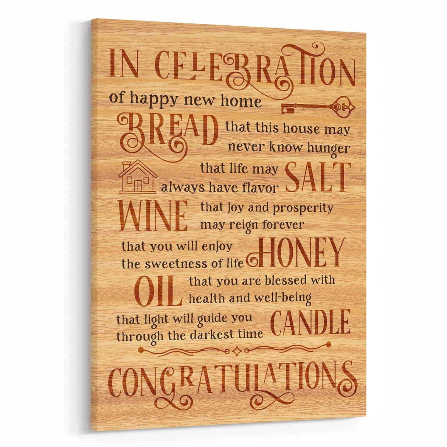 In Celebration of Happy New Home Canvas Print