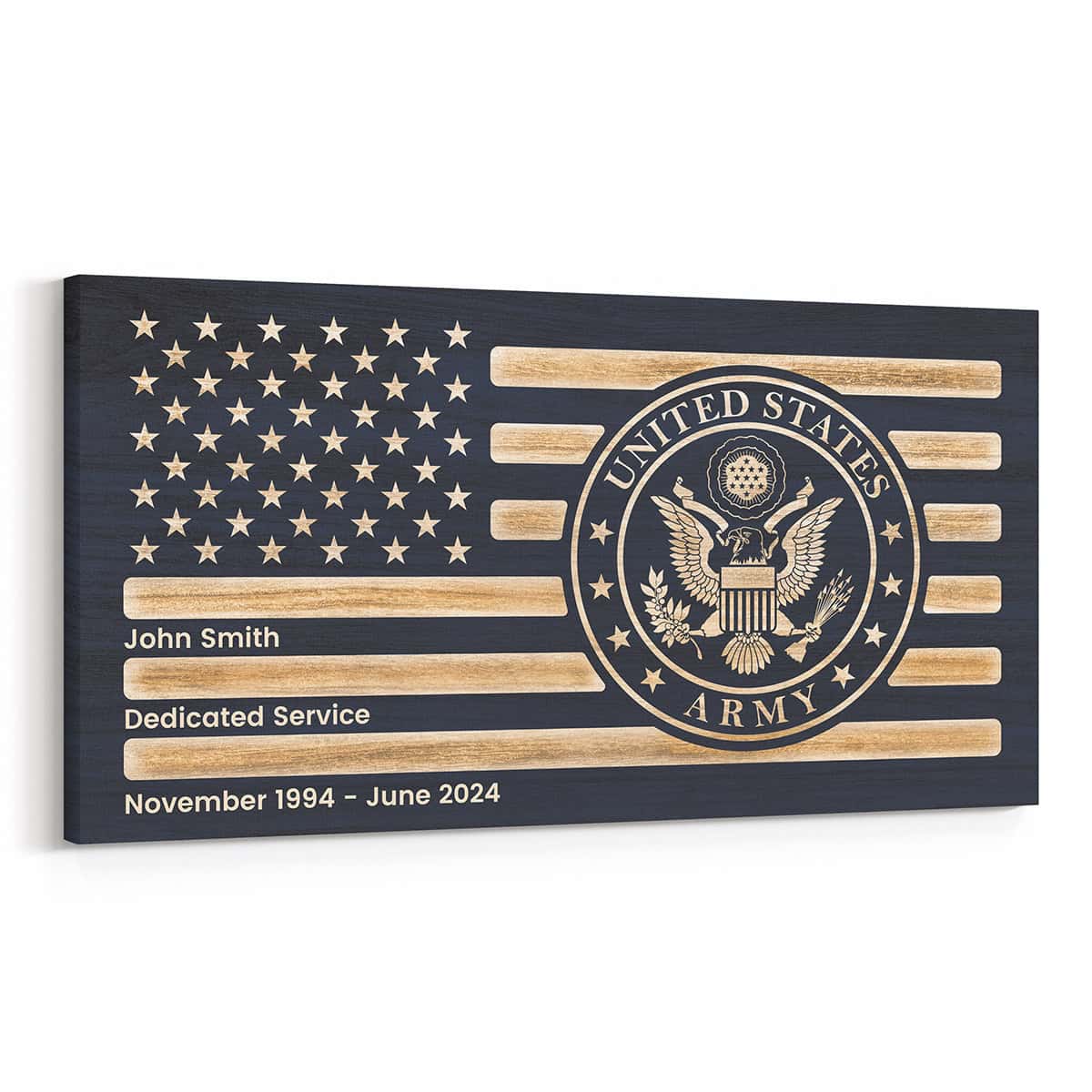 Personalized Army Retirement Canvas Print