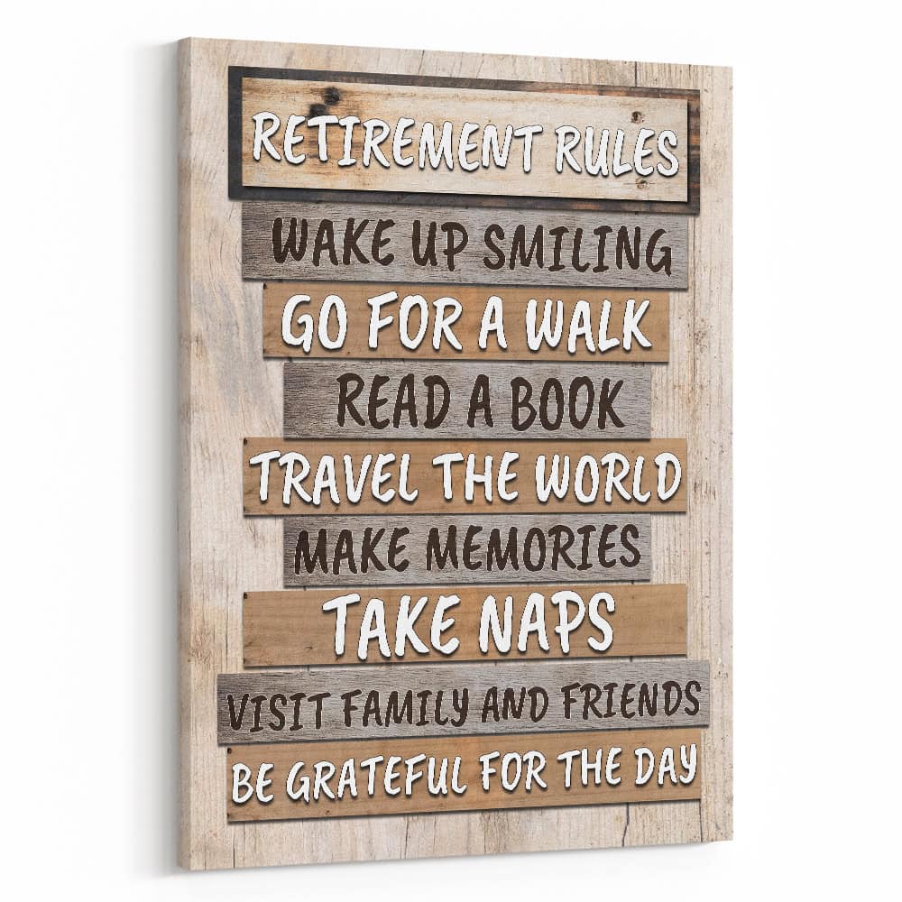 Retirement Rules Canvas Print