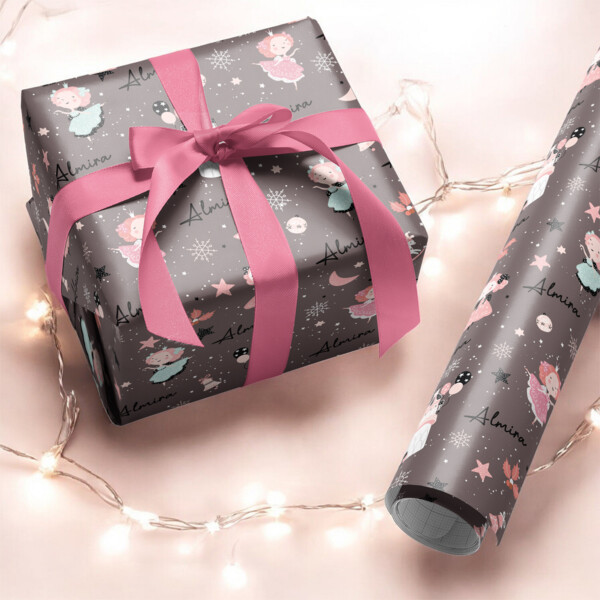 Personalized Name Little Princess Christmas Wrapping Paper
