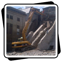 AQ-2 Hydraulic Cutter on CAT322C Long Reach for Concrete Removal