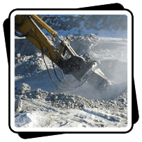 AQ4 on PC400 Mining Talc. Production rate of ~100t per hour