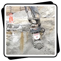 AQ-6 Drum Cutter vs Hydraulic Hammer