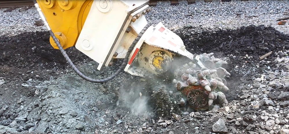 AQ3XL On CAT320 Rock Removal Antraquip Corporation Roadheaders 