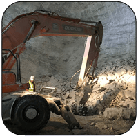 AQ-3XL on Doosan EX210 Scaling Underground Mine Georgia.