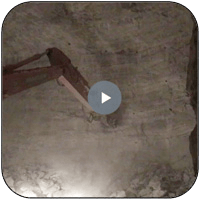 AQ-3XL on Doosan EX210 Scaling Underground Mine Georgia.