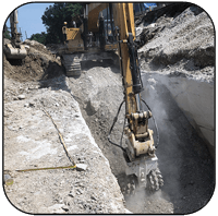 AQ-6 Trenching Limestone with Compressive Strength Ranging 18,000-30,000psi