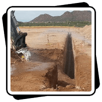 AQ-2 on John Deere Backhoe Loader Trenching in Phoenix, AZ