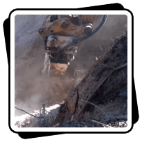 Trenching in Hard Limestone in Kentucky. AQ-3XL on CAT320