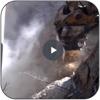 Trenching in Hard Limestone in Kentucky. AQ-3XL on CAT320