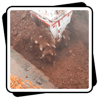 AQ4 on CAT336 Trenching in hard shale in outside of Washington DC.