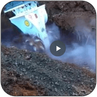 AQ-4 on Liebherr 934 Trenching Red Shale in North Carolina