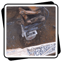 AQ4XL on CASE460 Trenching Hard Limestone in Pennsylvania, USA