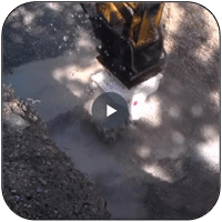 AQ-4 Transverse Cutter Head on PC360 working in hard limestone