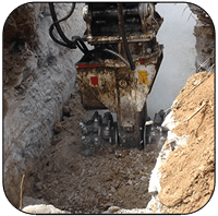 AQ-4XL on Hitachi EX470 - Trenching 100MPa Limestone