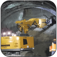 AQ-4XL Cutter on Liebherr 950T for Tunnel Excavation in Seattle Washington