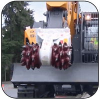 AQ-4XL Cutter on Liebherr 950T for Tunnel Excavation in Seattle Washington