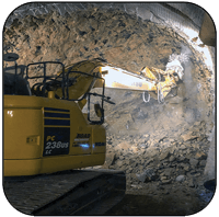 Drum Cutter AQ-3XL on PC238 Commercial Wine Cave Excavation in Napa California