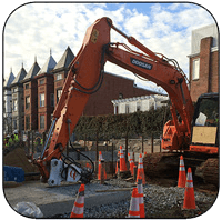 AQ2 on Doosan 140 Excavating Shaft for Washington DC Water Tunnel