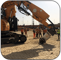 AQ4 on Liebherr 934T Tunnel Excavator Prior to Riyadh Metro Tunnel Project Excavation.