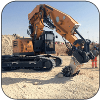 AQ4 on Liebherr 934T Tunnel Excavator Prior to Riyadh Metro Tunnel Project Excavation.