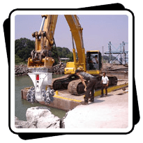 AQ-4 on PC400 Rock Dredging on Lake Erie