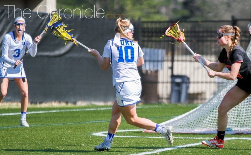 Duke women's lacrosse falters late against No. 11 Syracuse, remains