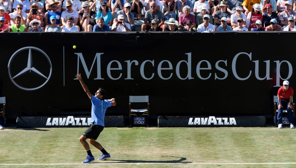 MercedesCup 2018: Roger Federer on court in Stuttgart
