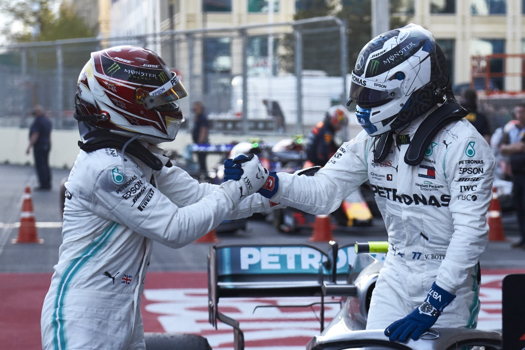 Formula One - Mercedes-AMG Petronas Motorsport, Azerbaijan GP 2019. Lewis Hamilton, Valtteri Bottas
