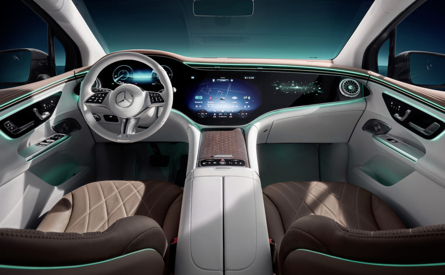 Mercedes-EQ. EQE SUV. Interior.