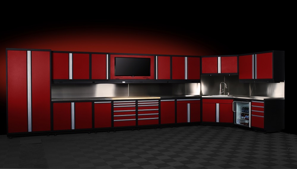 Baldheaded Cabinet Company Red Garage