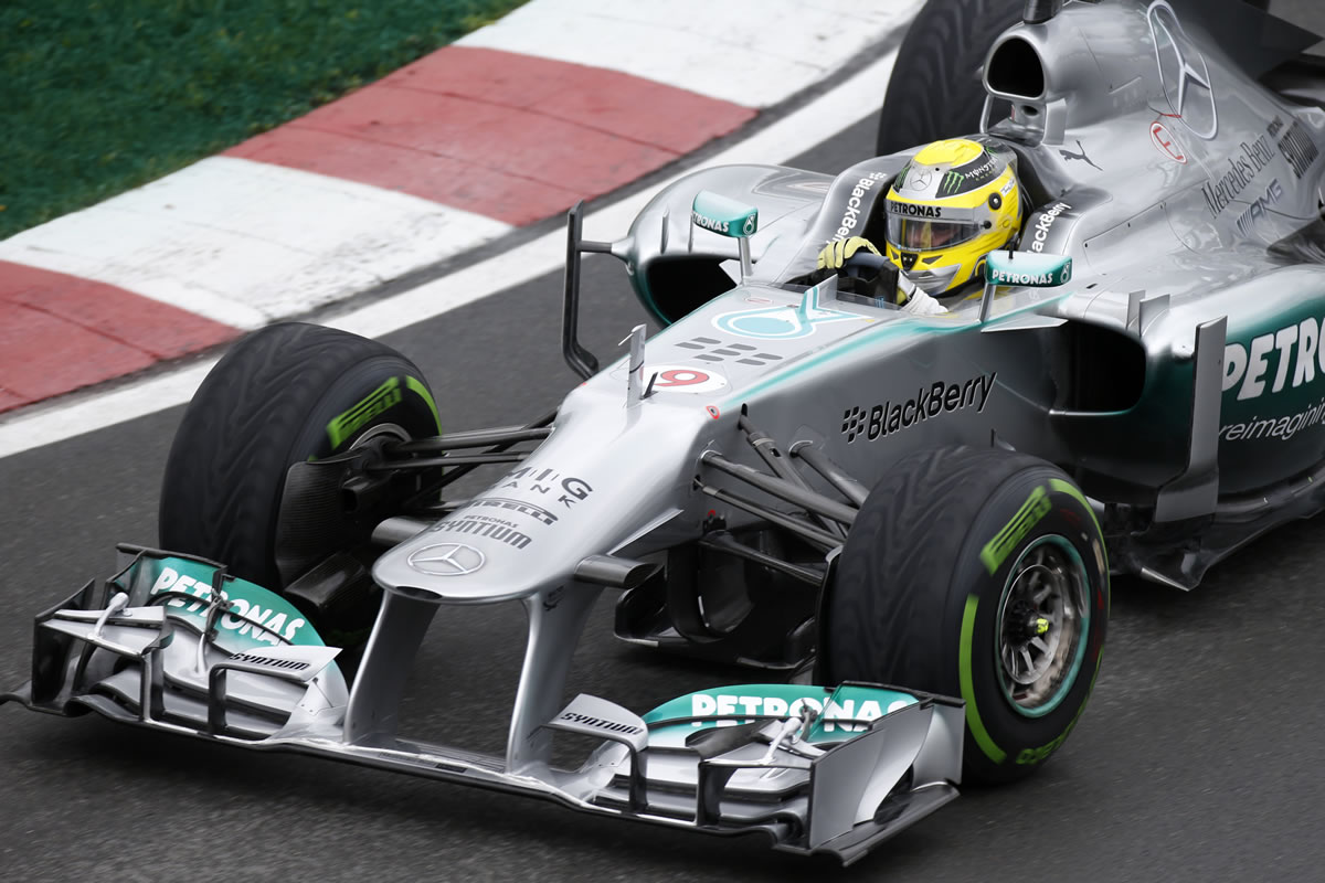 Lewis Hamilton Stands on the Podium at Canadian Grand Prix