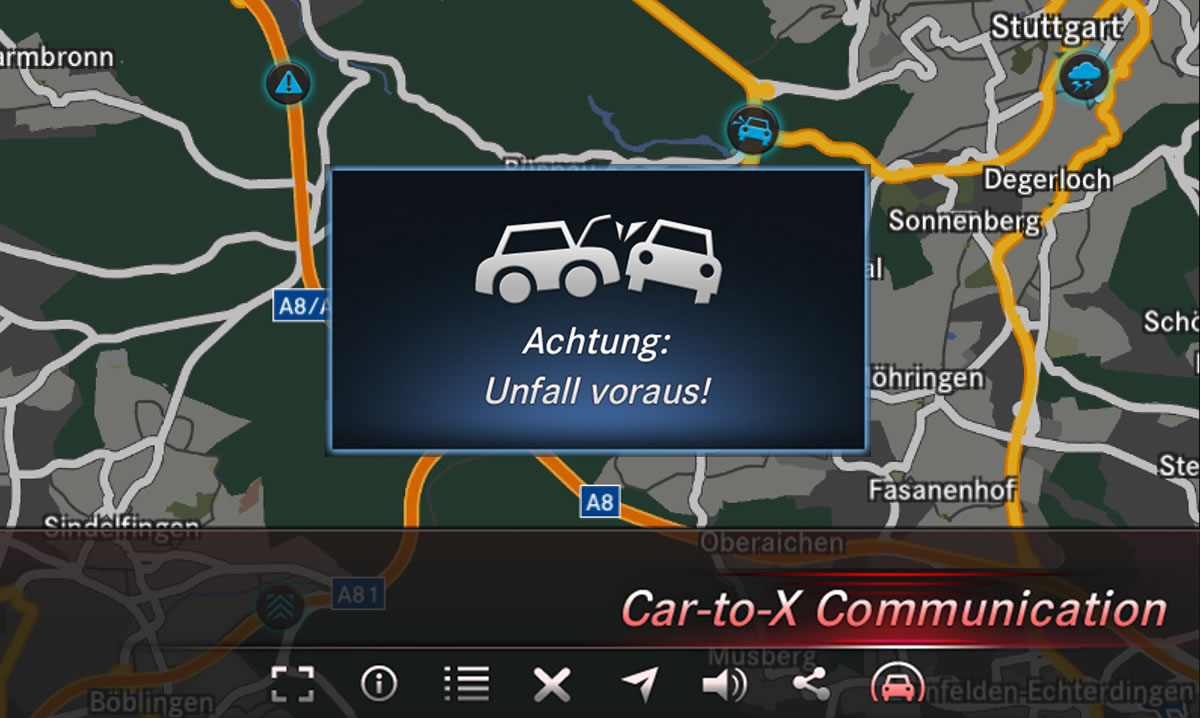 Mercedes Car to Car Communication to Launch This Year