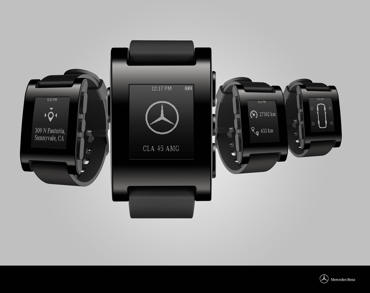 Pebble Smartwatch with Mercedes-Benz