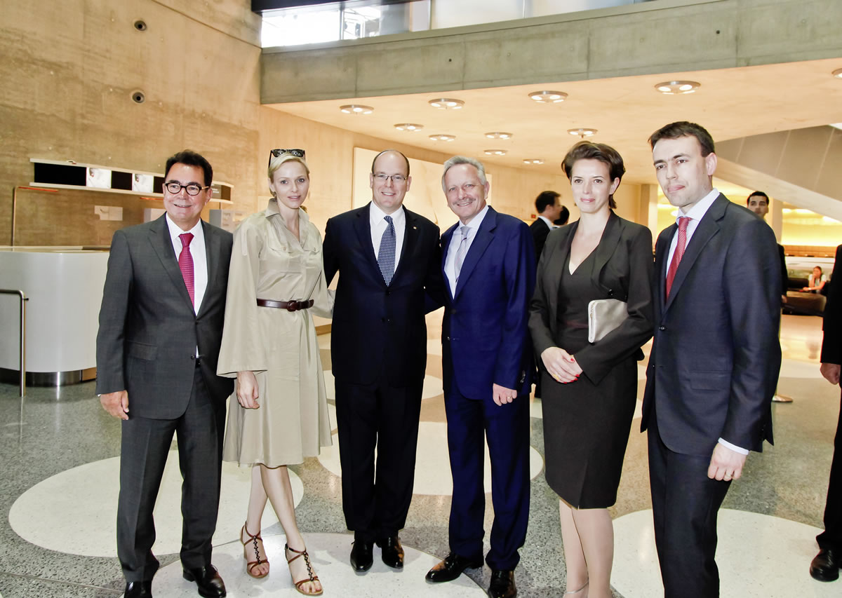 Prince Albert II of Monaco and Princess Charlène Visit Mercedes-Benz Museum