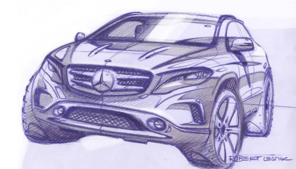 Mercedes GLA Sketches Revealed
