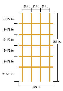 Bamboo rod spacing