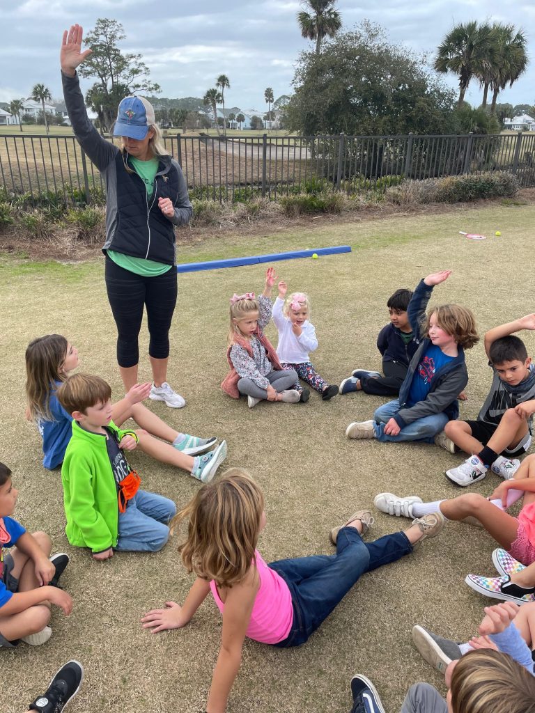 Beth outdoors with juniors 3