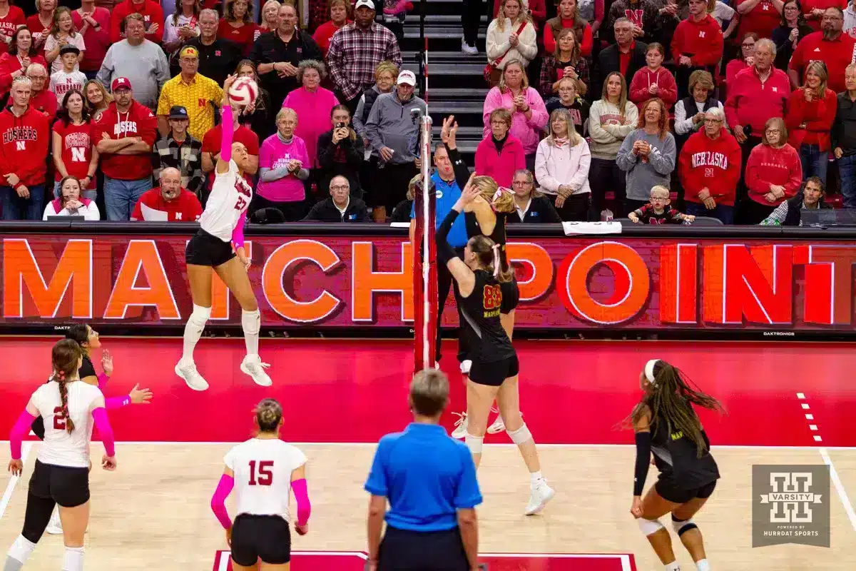 Nebraska v Maryland Volleyball – 2023-10-27 No. 1 Nebraska Flies Past Maryland Behind Murray’s Big Night