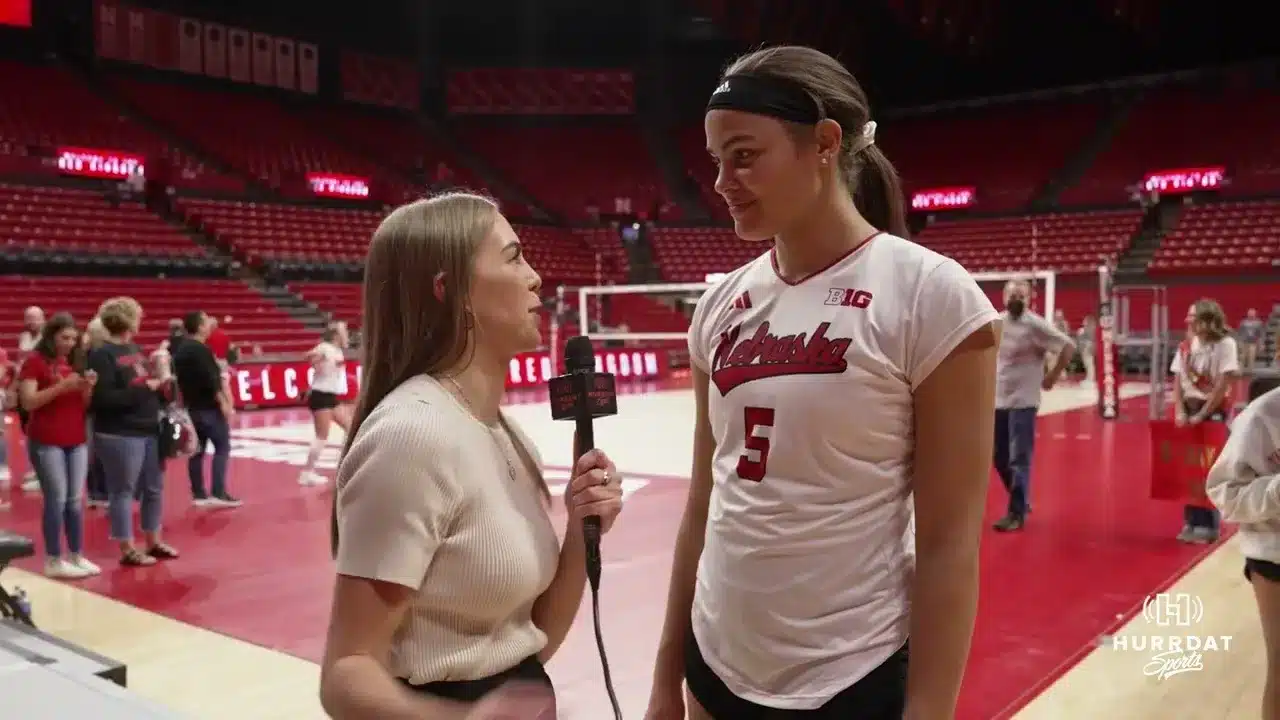 Nebraska Volleyball Takes Down No. 1 Wisconsin in Five Sets! | Bekka Allick Reaction INTERVIEW